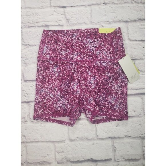 Girls' High-Rise Tumble Shorts 3.5" - All in Motion Plum Purple XL - Picture 1 of 2